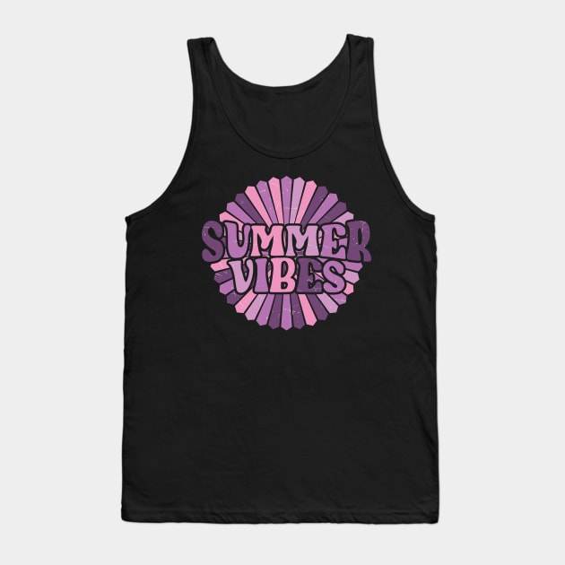 Pink Summer Vibes Tank Top by Miozoto_Design